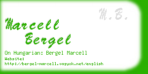 marcell bergel business card
